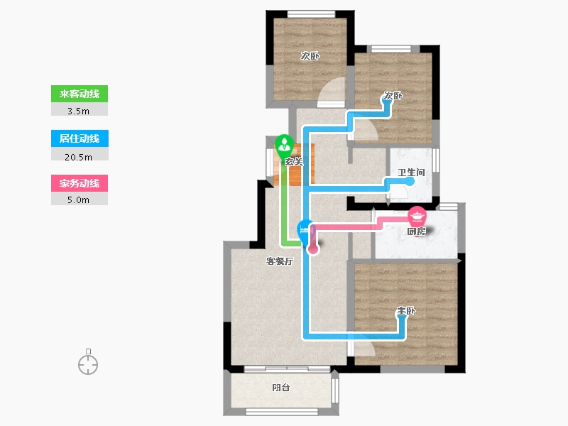 河北省-唐山市-和泓・葛沽湾首府-71.20-户型库-动静线