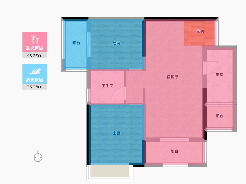 贵州省-贵阳市-广大城-66.10-户型库-动静分区