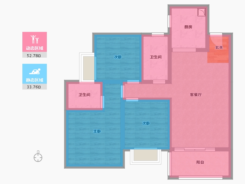 贵州省-贵阳市-敬山府-75.67-户型库-动静分区