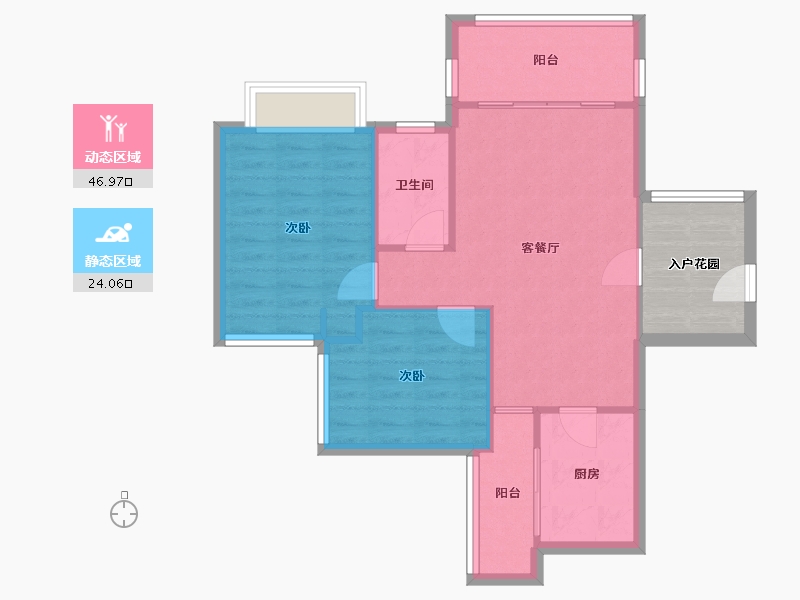 广东省-广州市-尚东尚筑-70.58-户型库-动静分区