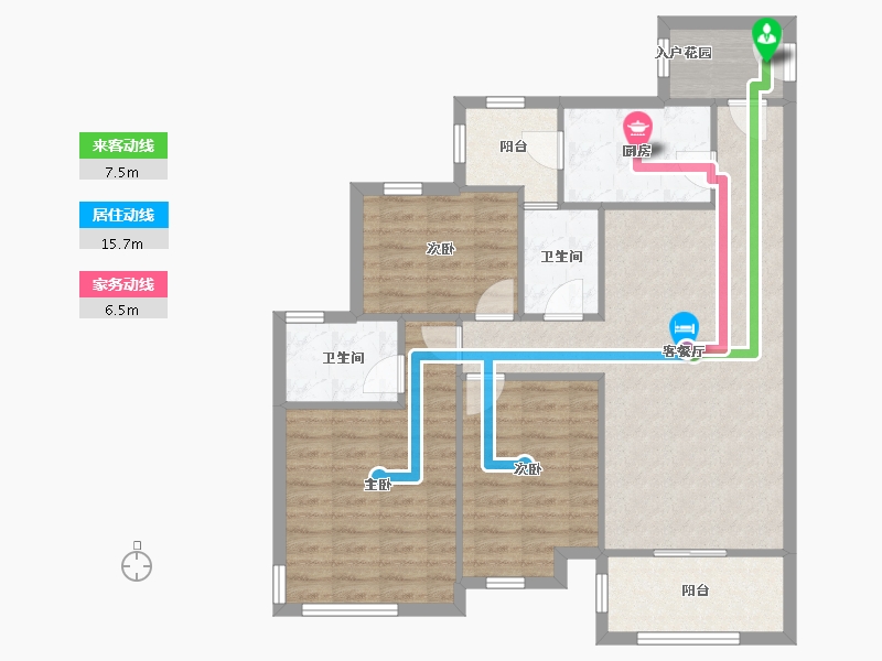 广东省-广州市-广州新塘新世界花园-93.73-户型库-动静线