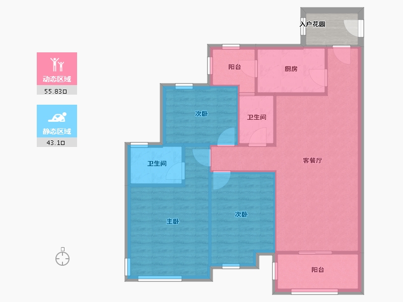 广东省-广州市-广州新塘新世界花园-93.73-户型库-动静分区