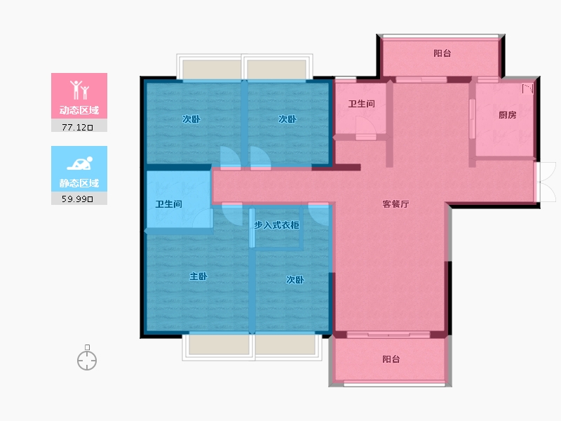 云南省-曲靖市-安厦城市春天-121.60-户型库-动静分区