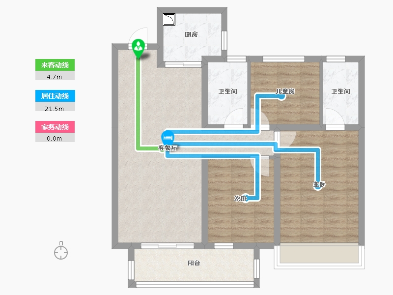 河南省-开封市-保利城-83.72-户型库-动静线