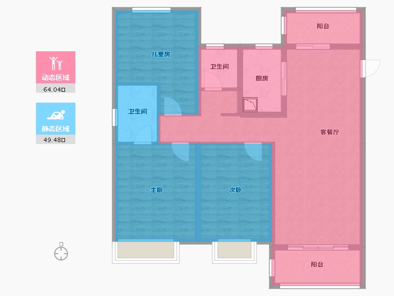 河南省-开封市-保利城-101.22-户型库-动静分区