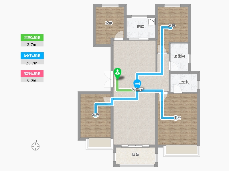 河南省-开封市-保利城-105.13-户型库-动静线