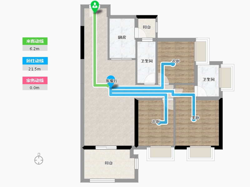 广东省-湛江市-恒俪湾-84.55-户型库-动静线