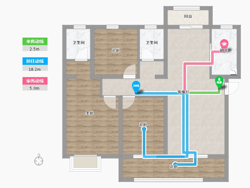 河南省-南阳市-建控江山汇-88.36-户型库-动静线