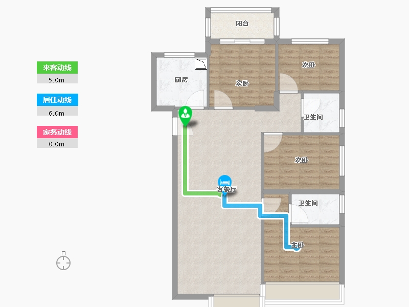 福建省-漳州市-中骏雍景府-94.40-户型库-动静线