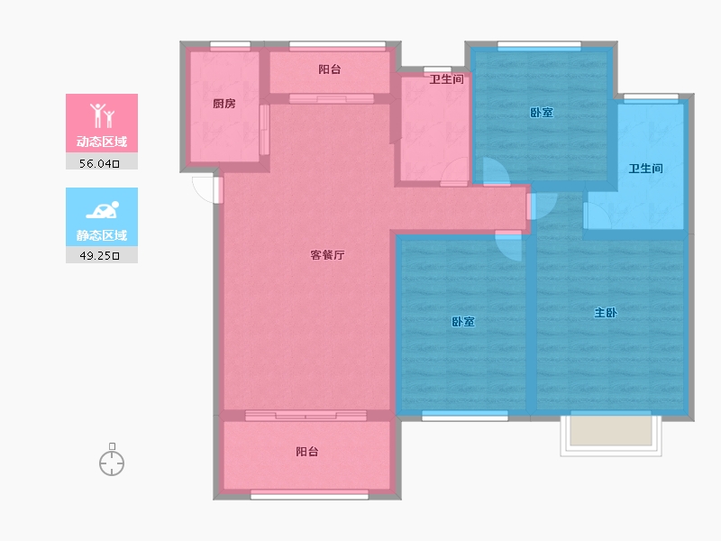 江西省-抚州市-荣安才子府-93.59-户型库-动静分区