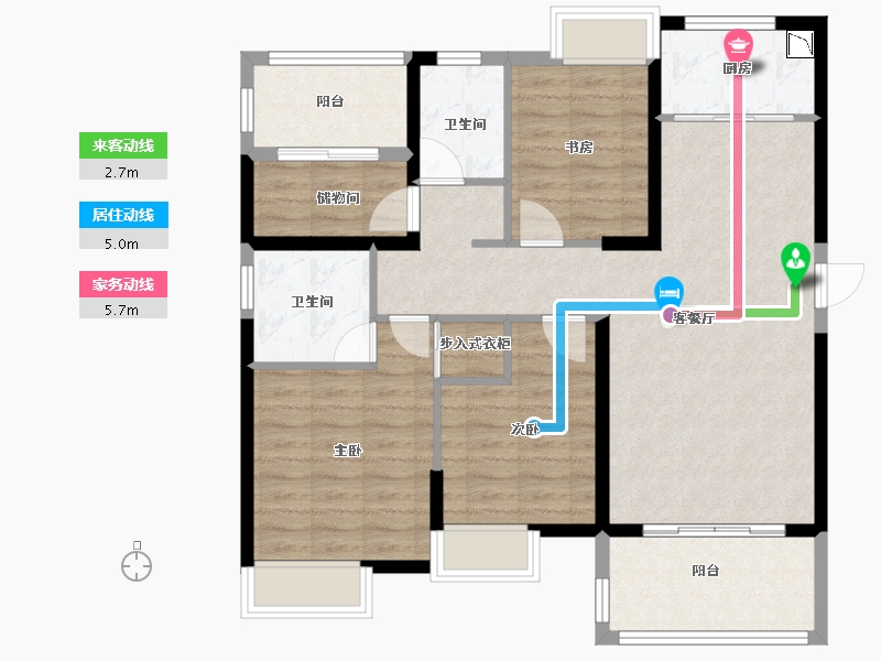 福建省-漳州市-禹洲雍禧澜湾-94.40-户型库-动静线