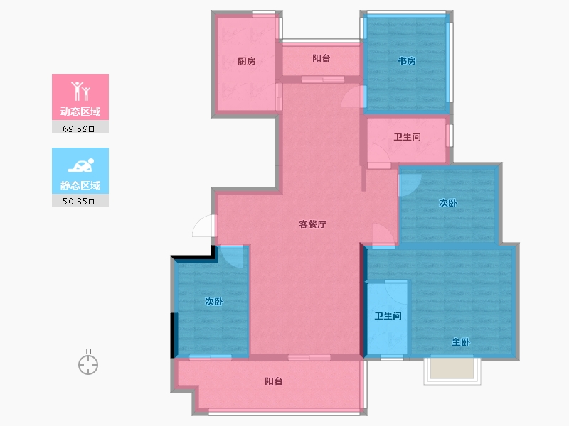 广东省-汕头市-雍颐湾-106.86-户型库-动静分区