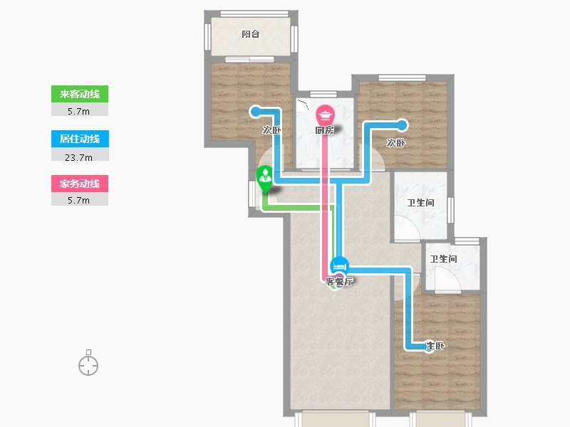 福建省-漳州市-中骏雍景府-86.40-户型库-动静线