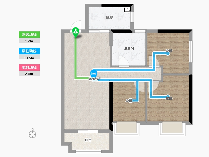 湖南省-长沙市-明珠金沙湾-69.92-户型库-动静线