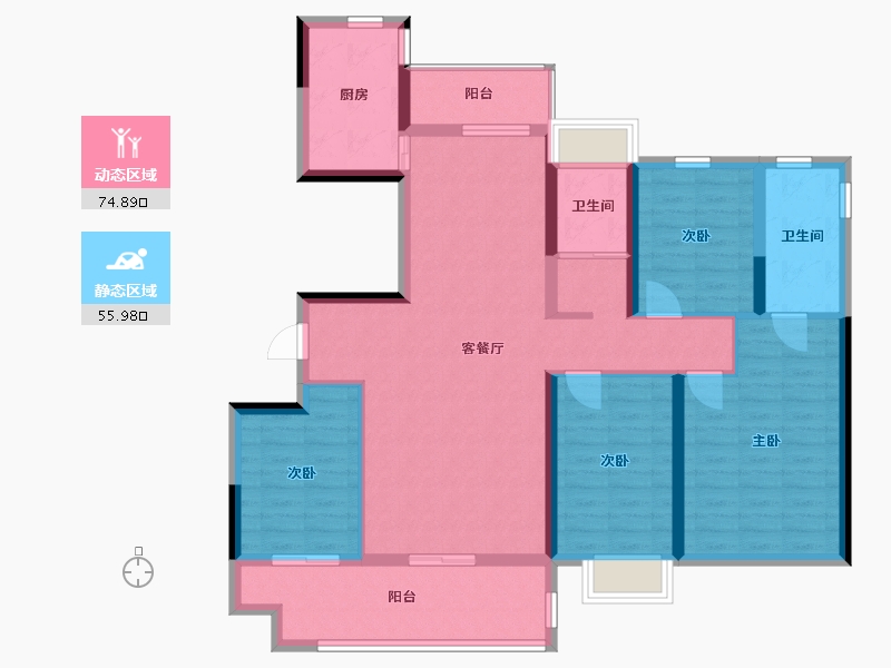 广东省-汕头市-雍颐湾-116.92-户型库-动静分区