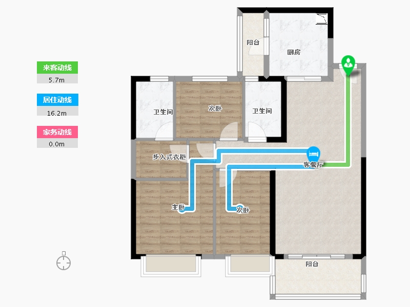 河南省-开封市-郑东恒大文化旅游城-104.80-户型库-动静线