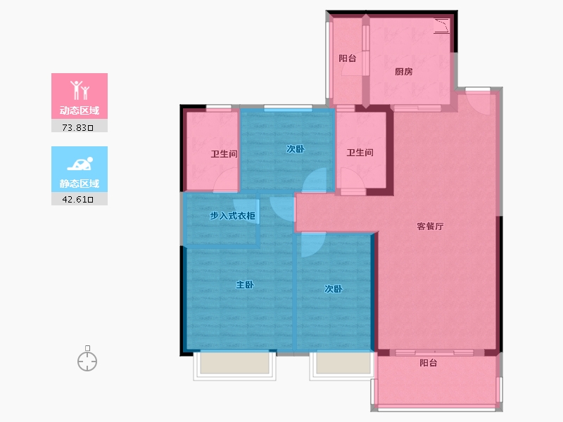 河南省-开封市-郑东恒大文化旅游城-104.80-户型库-动静分区