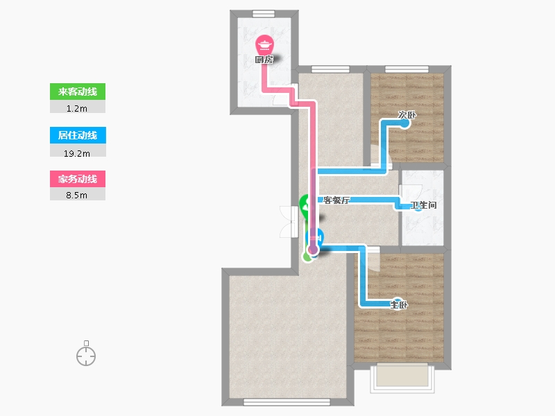 内蒙古自治区-包头市-方兴麓城壹号-72.19-户型库-动静线