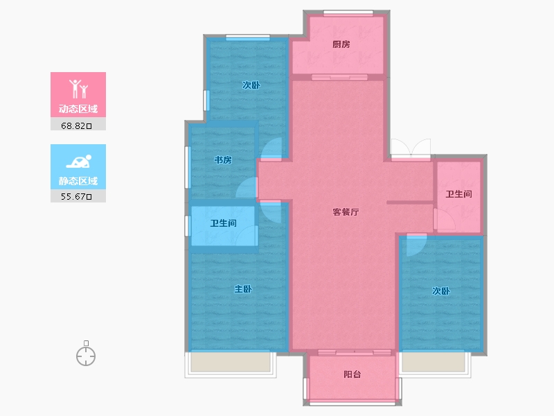 河南省-开封市-保利城-111.66-户型库-动静分区