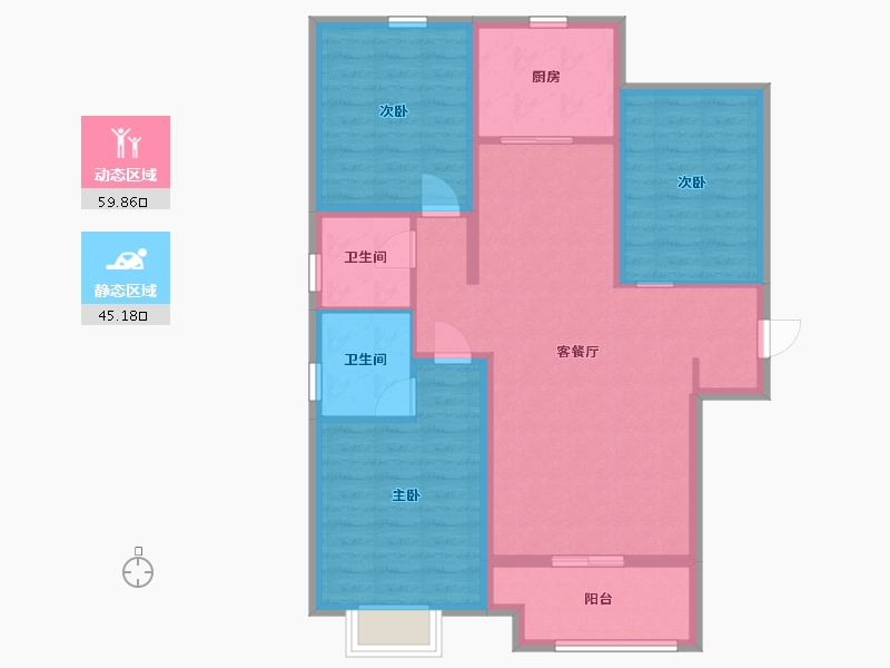 河北省-邯郸市-嘉实城-94.00-户型库-动静分区