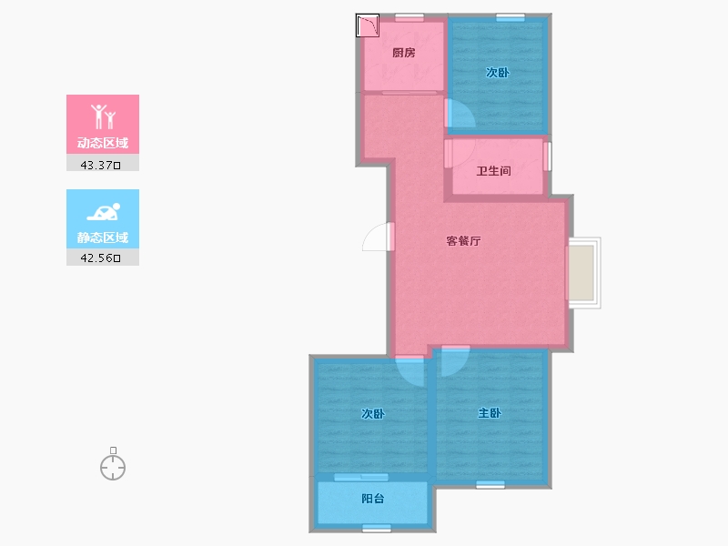 山东省-潍坊市-万基宝通家园-76.00-户型库-动静分区