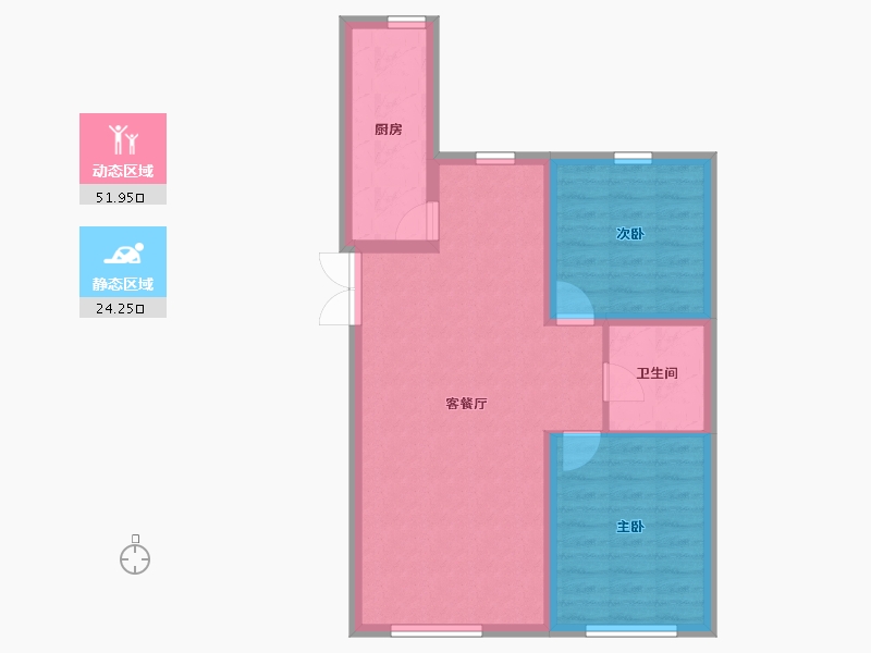 黑龙江省-牡丹江市-星河传说-68.53-户型库-动静分区