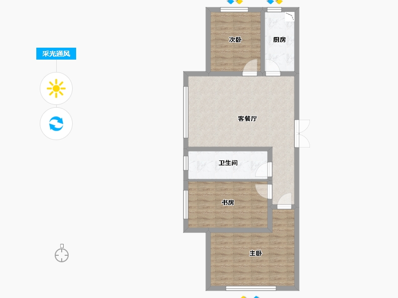 黑龙江省-牡丹江市-星河传说-73.80-户型库-采光通风