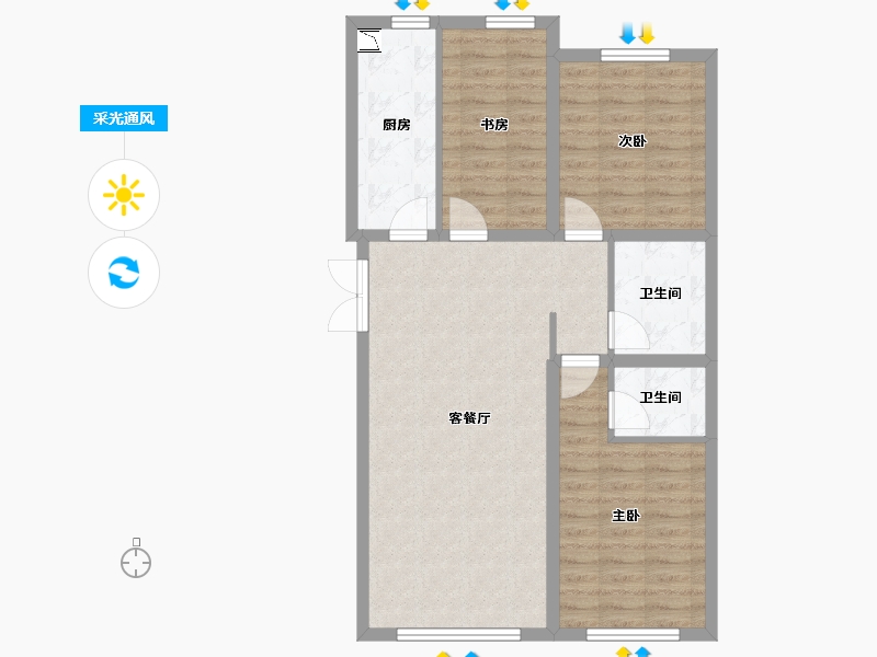 黑龙江省-牡丹江市-星河传说-81.15-户型库-采光通风