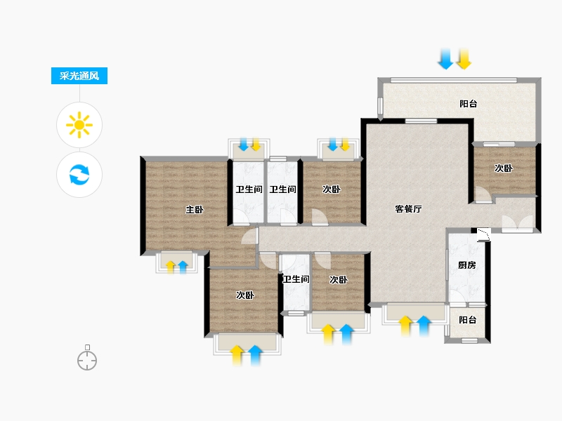 广东省-阳江市-星海湾-139.20-户型库-采光通风