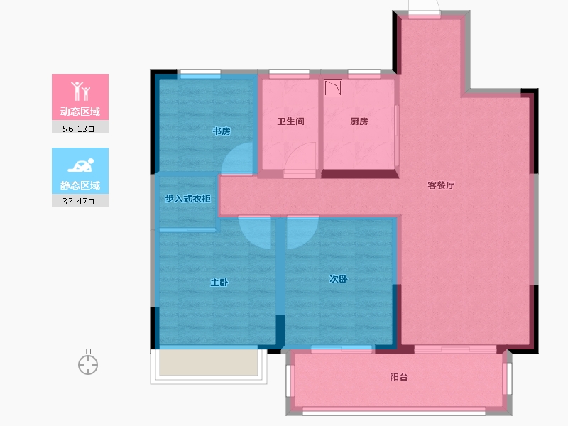 江苏省-扬州市-绿地超级城市-80.00-户型库-动静分区