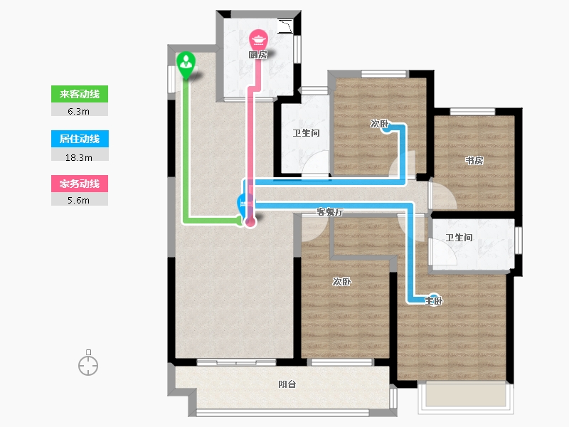 江苏省-扬州市-合景领峰-108.01-户型库-动静线