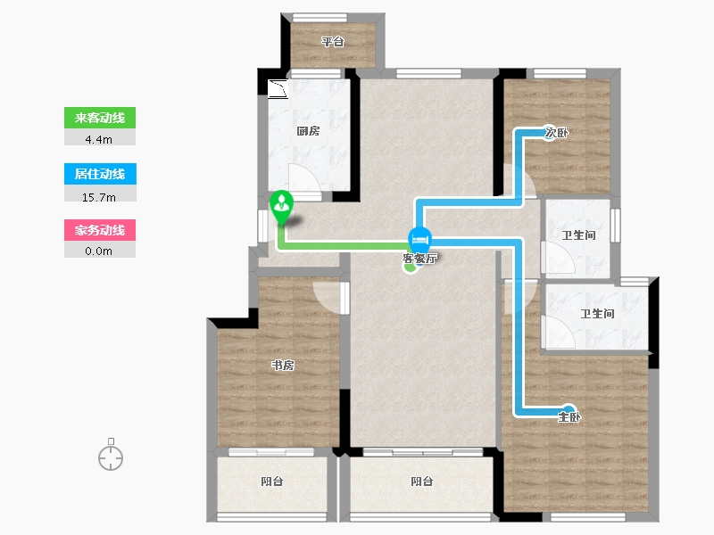 江苏省-扬州市-恒大悦珑湾-112.00-户型库-动静线