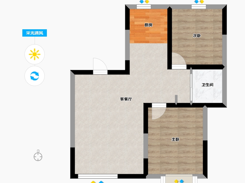 吉林省-长春市-良品柏宏筑福里-55.50-户型库-采光通风