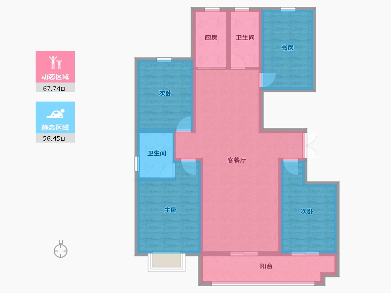 山东省-潍坊市-恒信阳光假日-110.84-户型库-动静分区