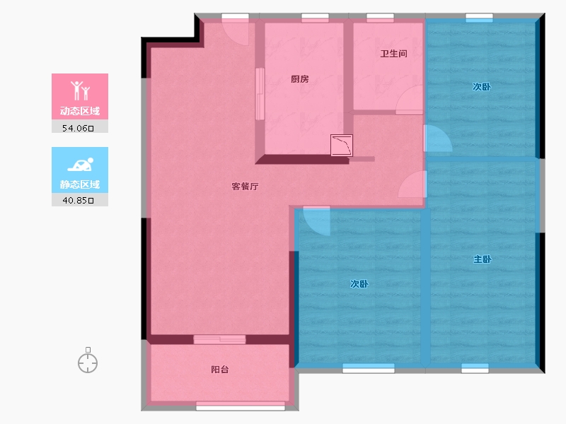 山东省-济南市-万科翡翠山语-84.50-户型库-动静分区