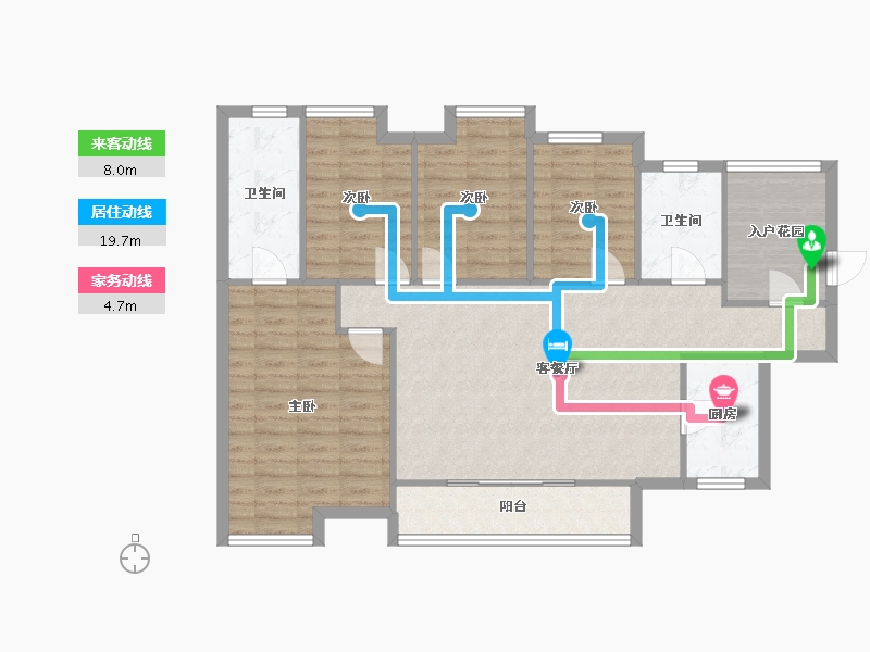 广东省-佛山市-绿地香颂公馆-108.29-户型库-动静线