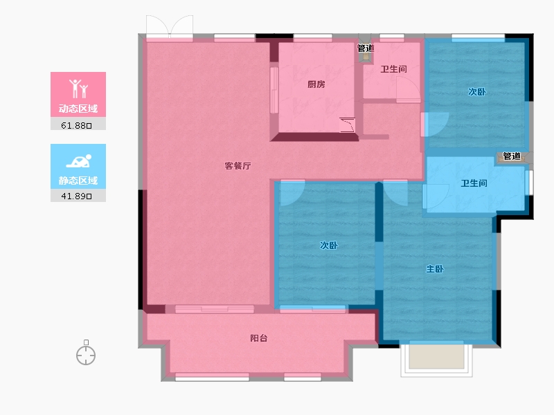 江苏省-常州市-晋陵文禧-92.80-户型库-动静分区