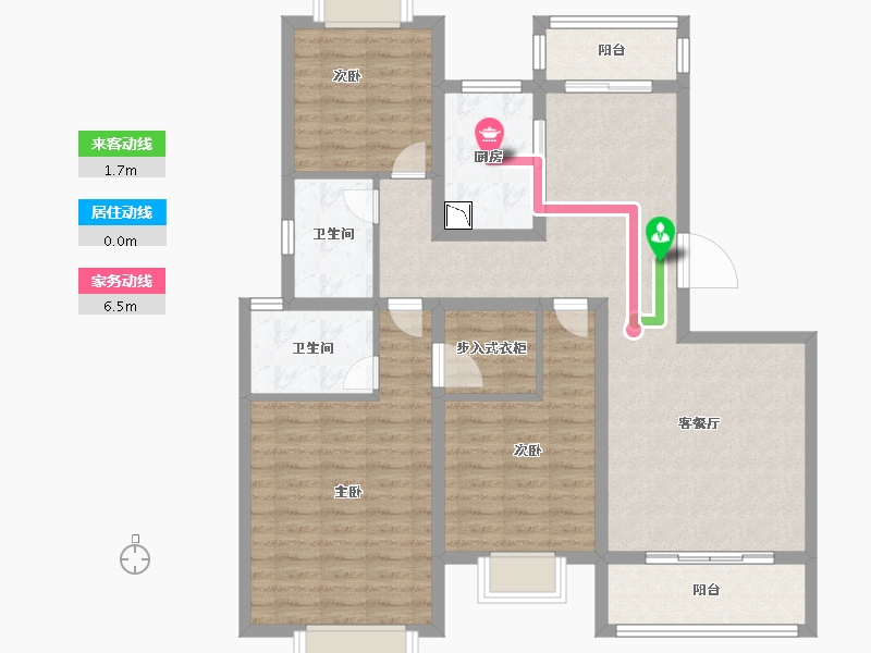 上海-上海市-碧桂园-106.00-户型库-动静线