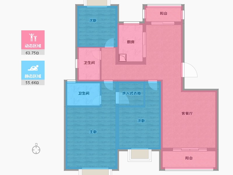 上海-上海市-碧桂园-106.00-户型库-动静分区