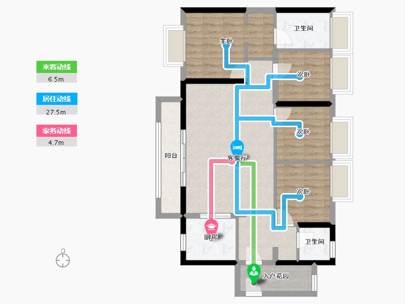 广东省-清远市-融创清城首府-87.87-户型库-动静线