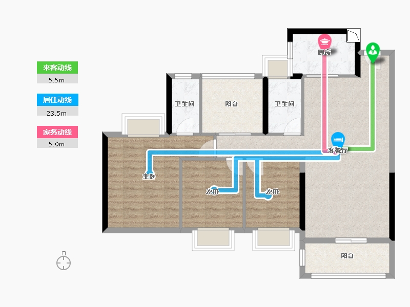 广东省-深圳市-创城丁山河畔-94.41-户型库-动静线