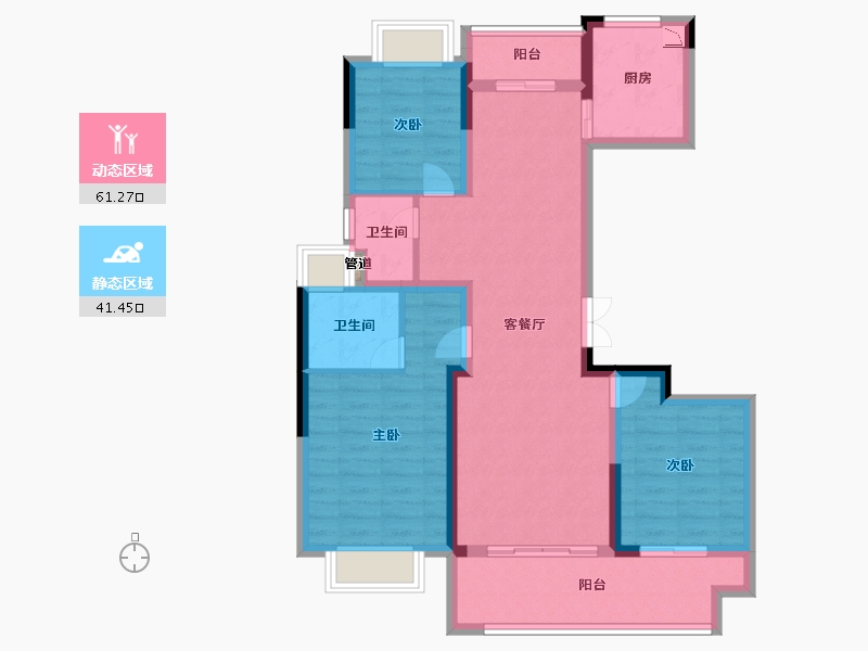 江苏省-常州市-晋陵文禧-91.20-户型库-动静分区