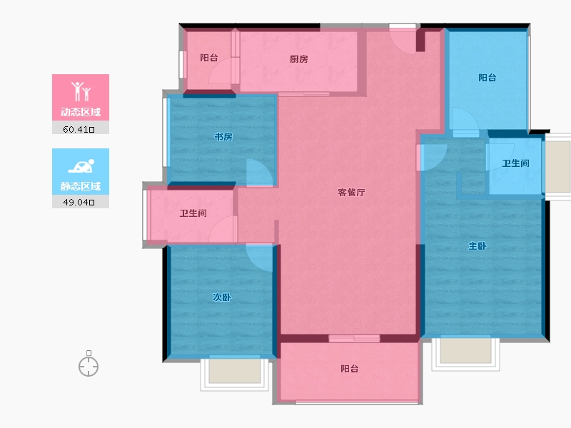 广东省-深圳市-颐翠名庭-97.82-户型库-动静分区