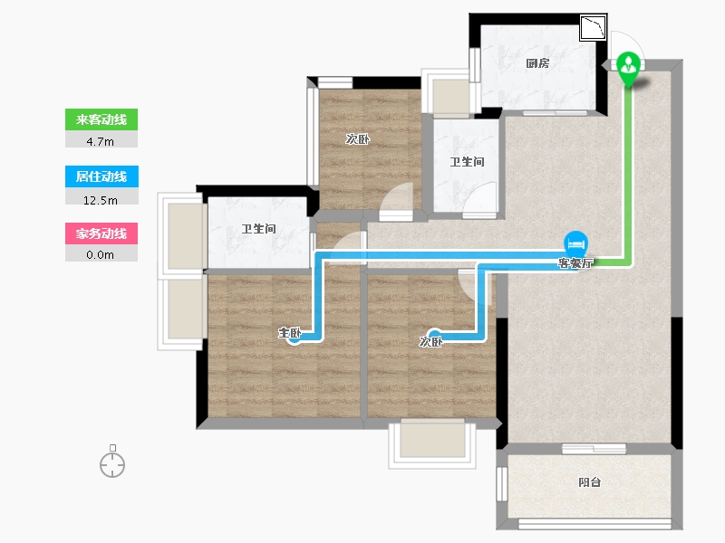 广东省-深圳市-创城丁山河畔-71.20-户型库-动静线