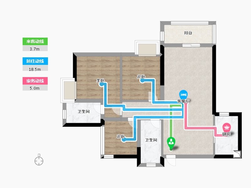 广东省-深圳市-创城丁山河畔-66.39-户型库-动静线