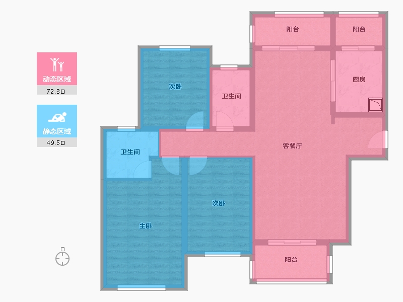 河南省-周口市-周口建业春天里-108.47-户型库-动静分区