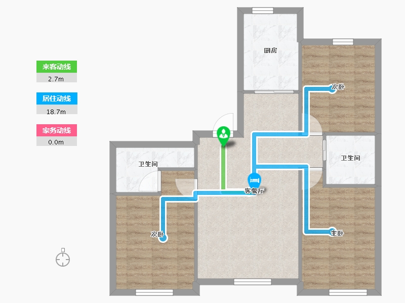 吉林省-长春市-良品柏宏筑福里-73.55-户型库-动静线