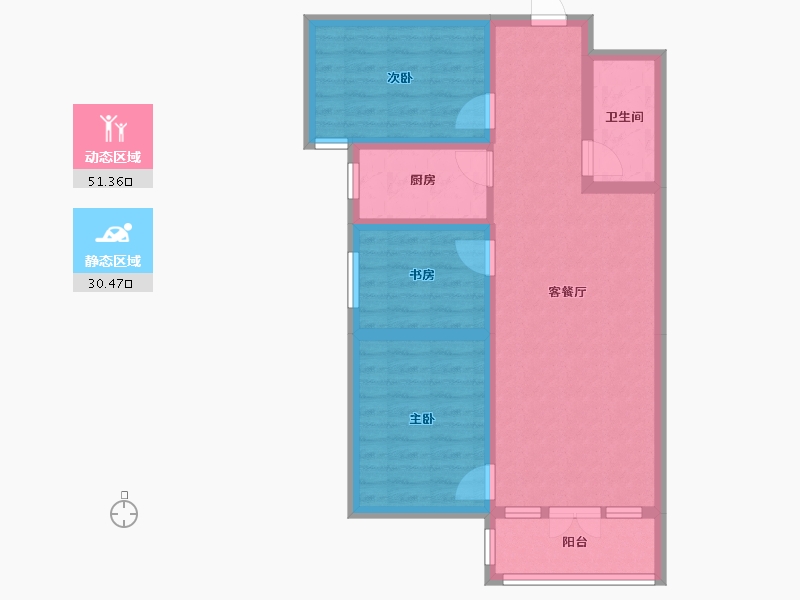 河北省-石家庄市-金城嘉园-72.10-户型库-动静分区