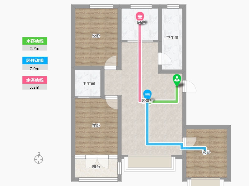 河北省-石家庄市-金城嘉园-75.25-户型库-动静线