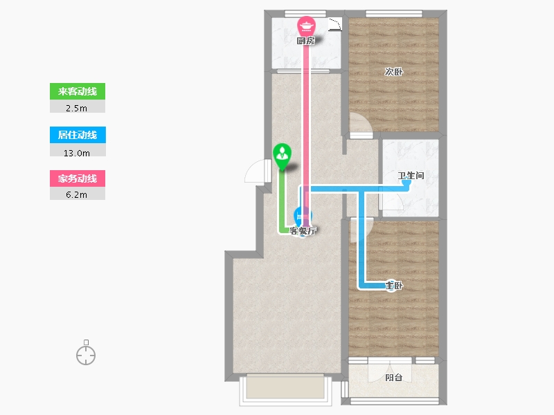 河北省-石家庄市-金城嘉园-72.12-户型库-动静线